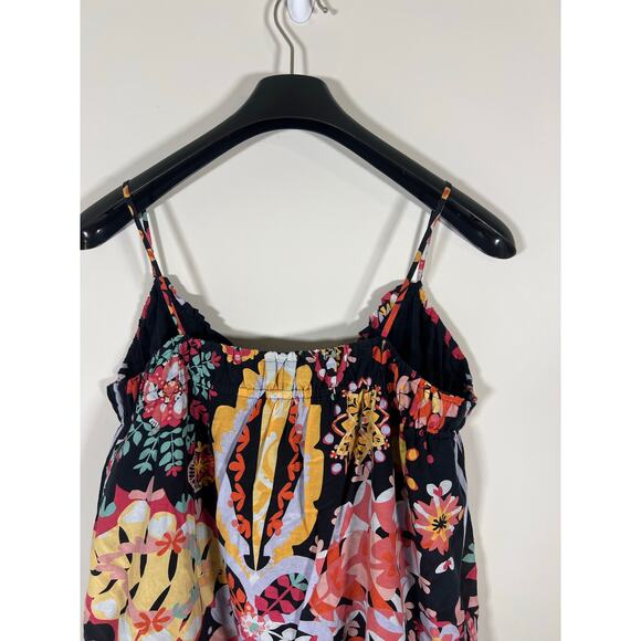 See by Chloe Mini Sweetheart Cotton Silk Blend Dress Floral Boho Whimsical Sz 8 - Picture 5 of 7